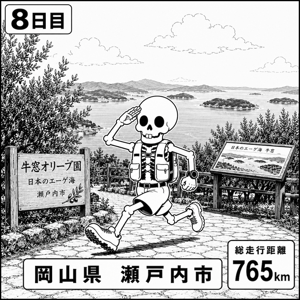 岡山県瀬戸内市に到着