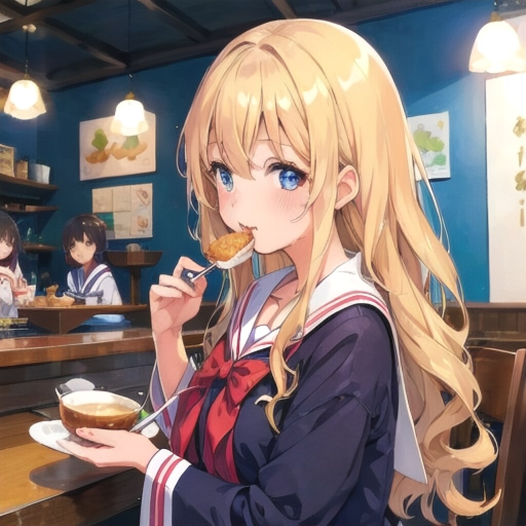 桜餅を食べるちちぷいちゃん