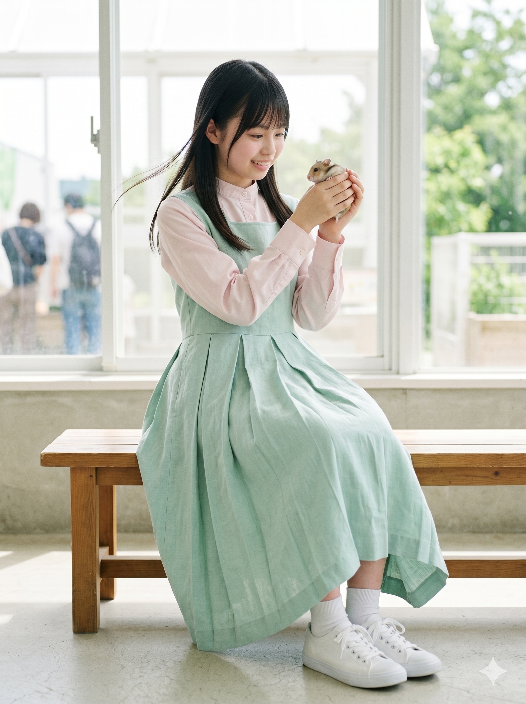 普通の美少女　ふれあい動物園・ハムスター