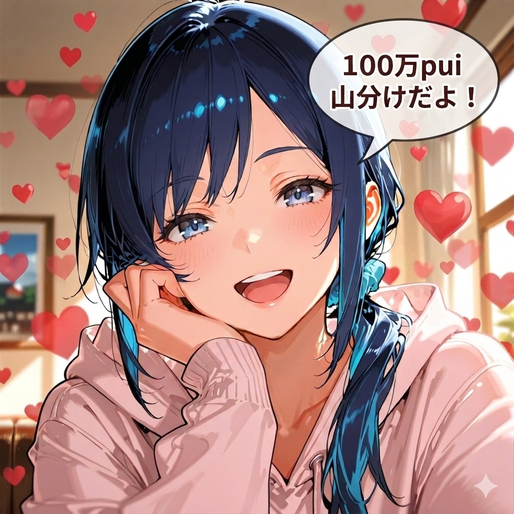 💓100万pui山分けキャンペーン応援！