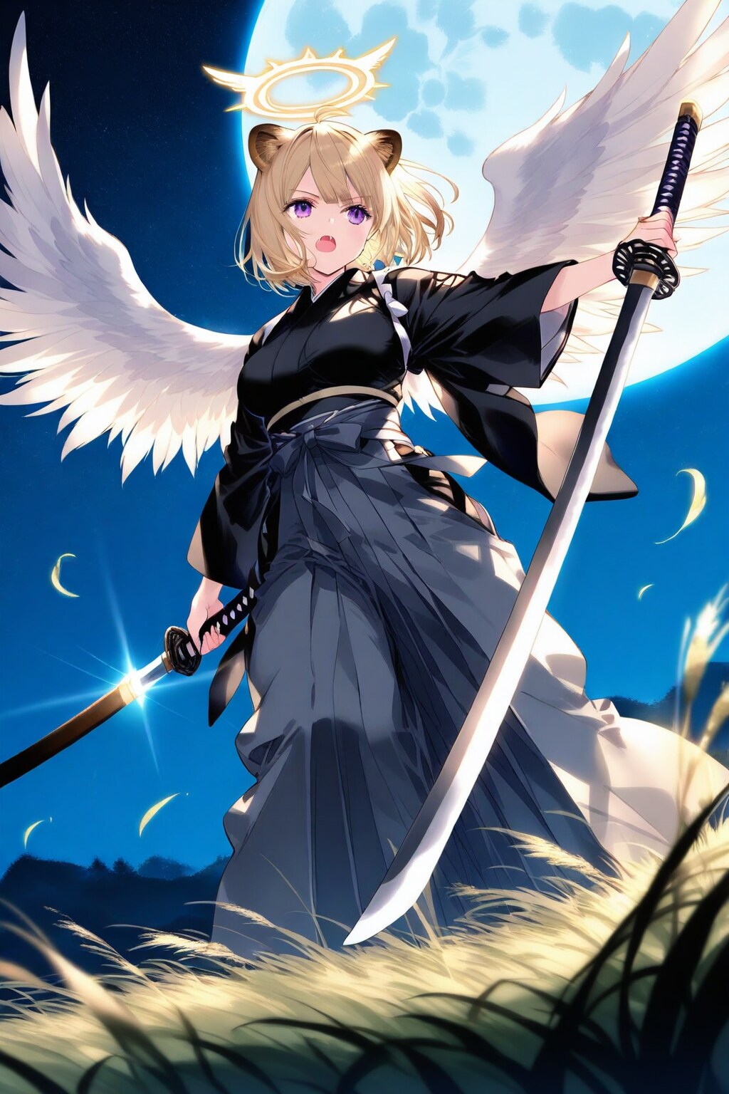 月下の剣獅