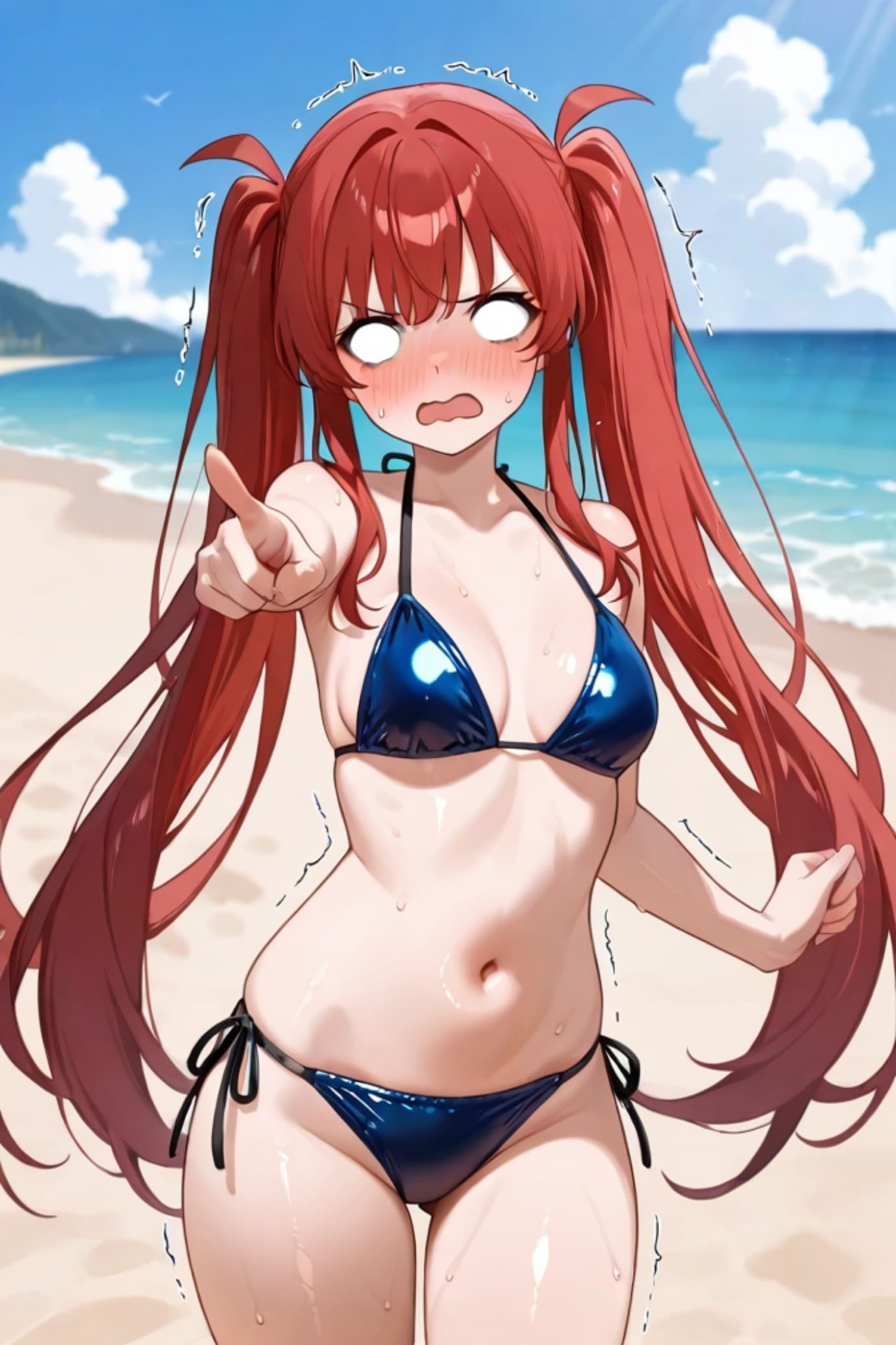 水着の赤髪ちゃん