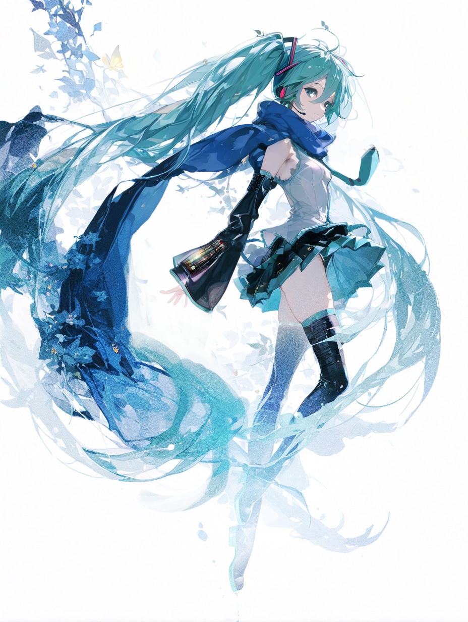 青マフラーをたなびかせて | の人気AIイラスト・グラビア