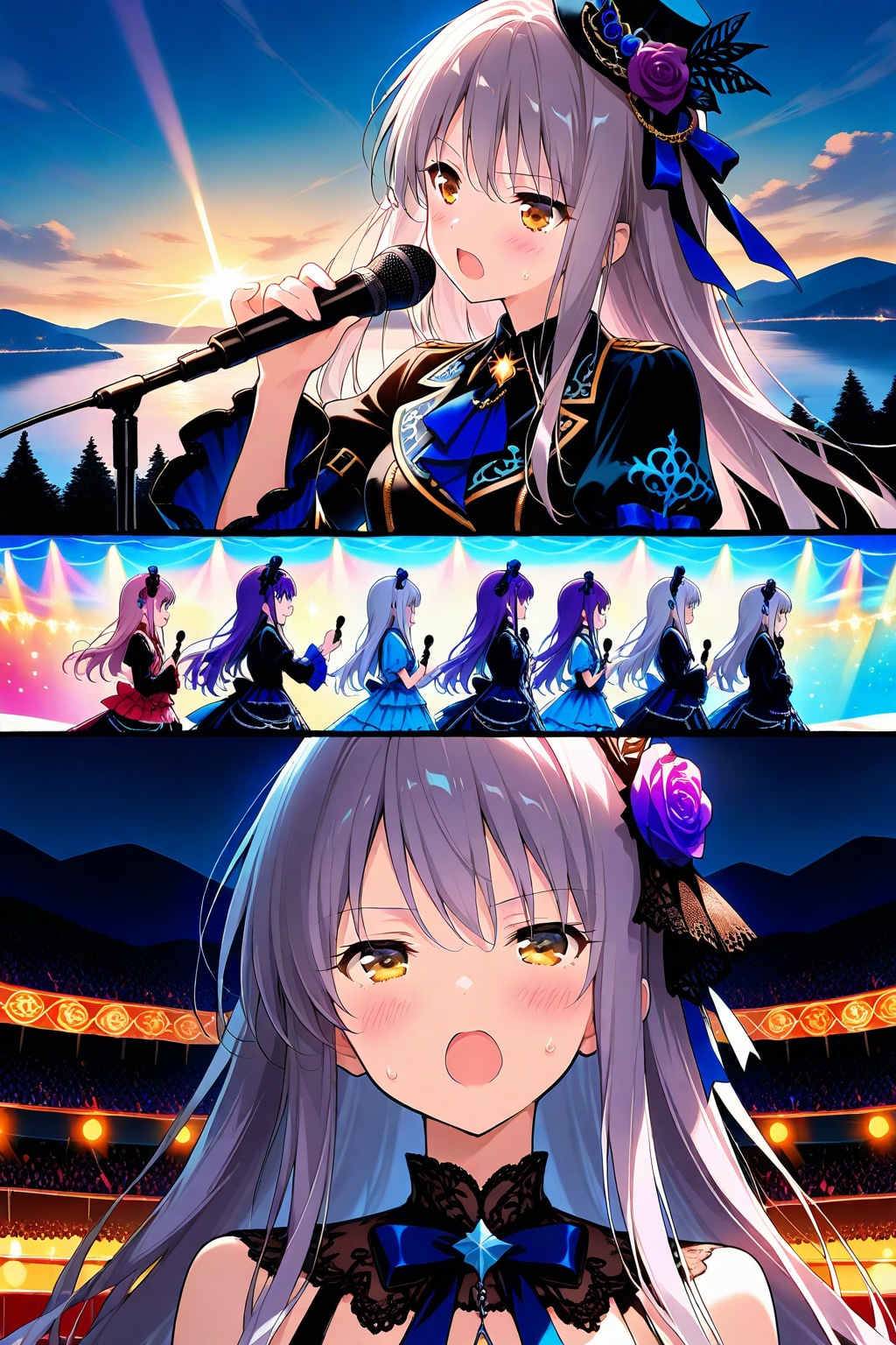 ゴスロリ?風アイドルの夏フェスライブ🎵❤️