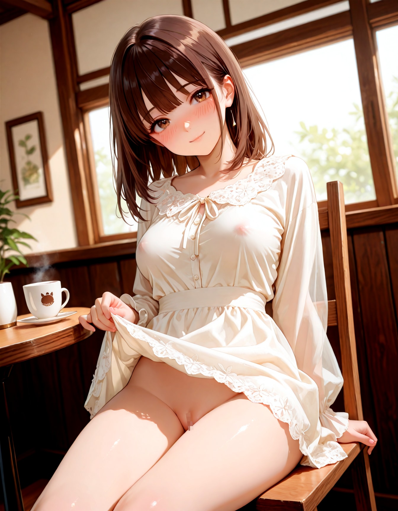 喫茶店でこっそり