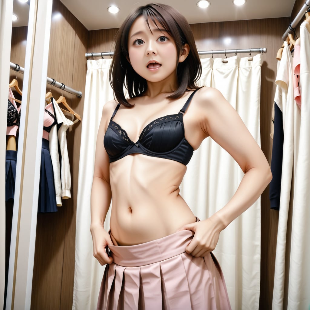 試着室、開けるの早すぎた