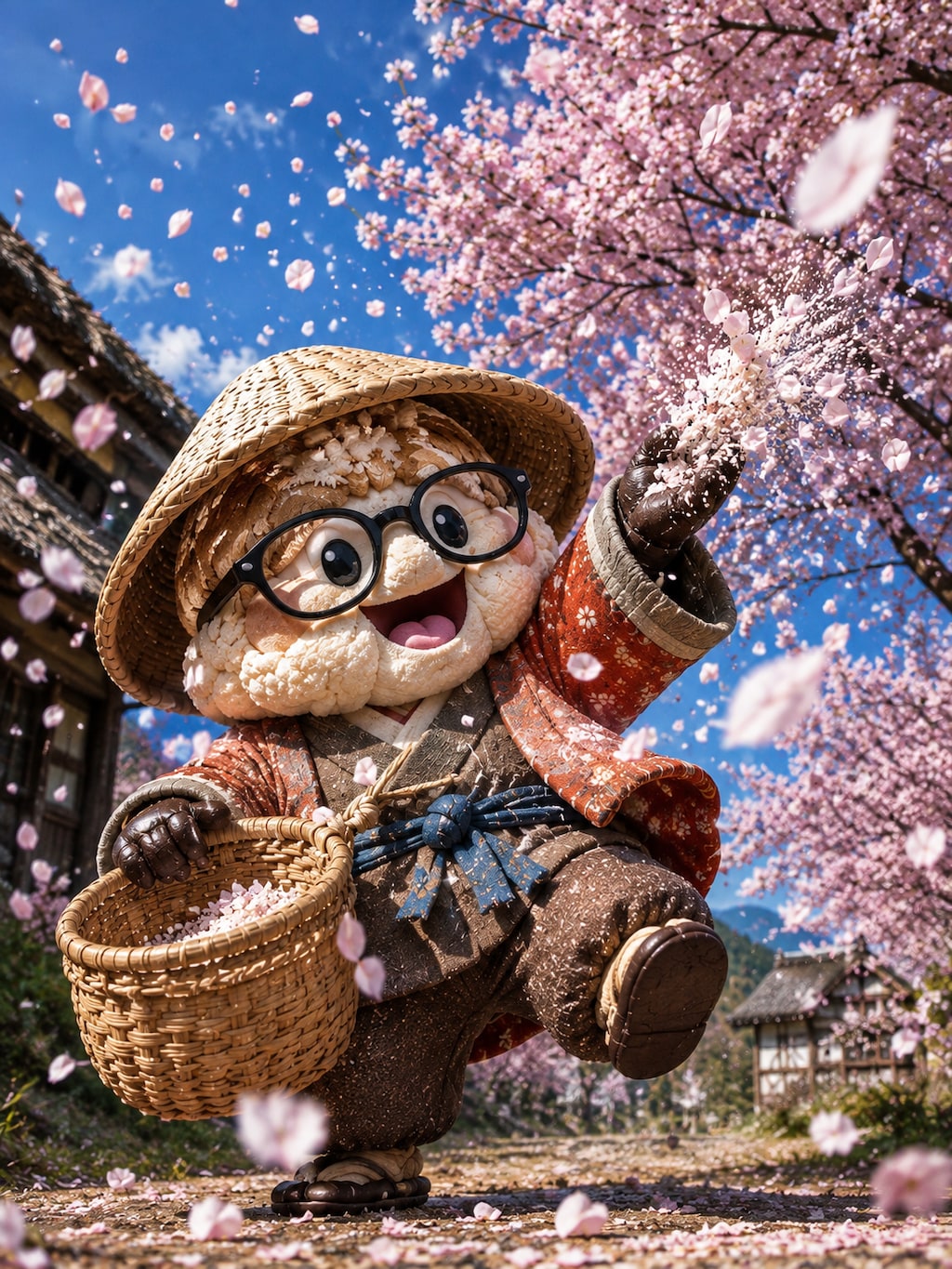 シュー咲かじいさん 桜舞う、春風そよぐ道