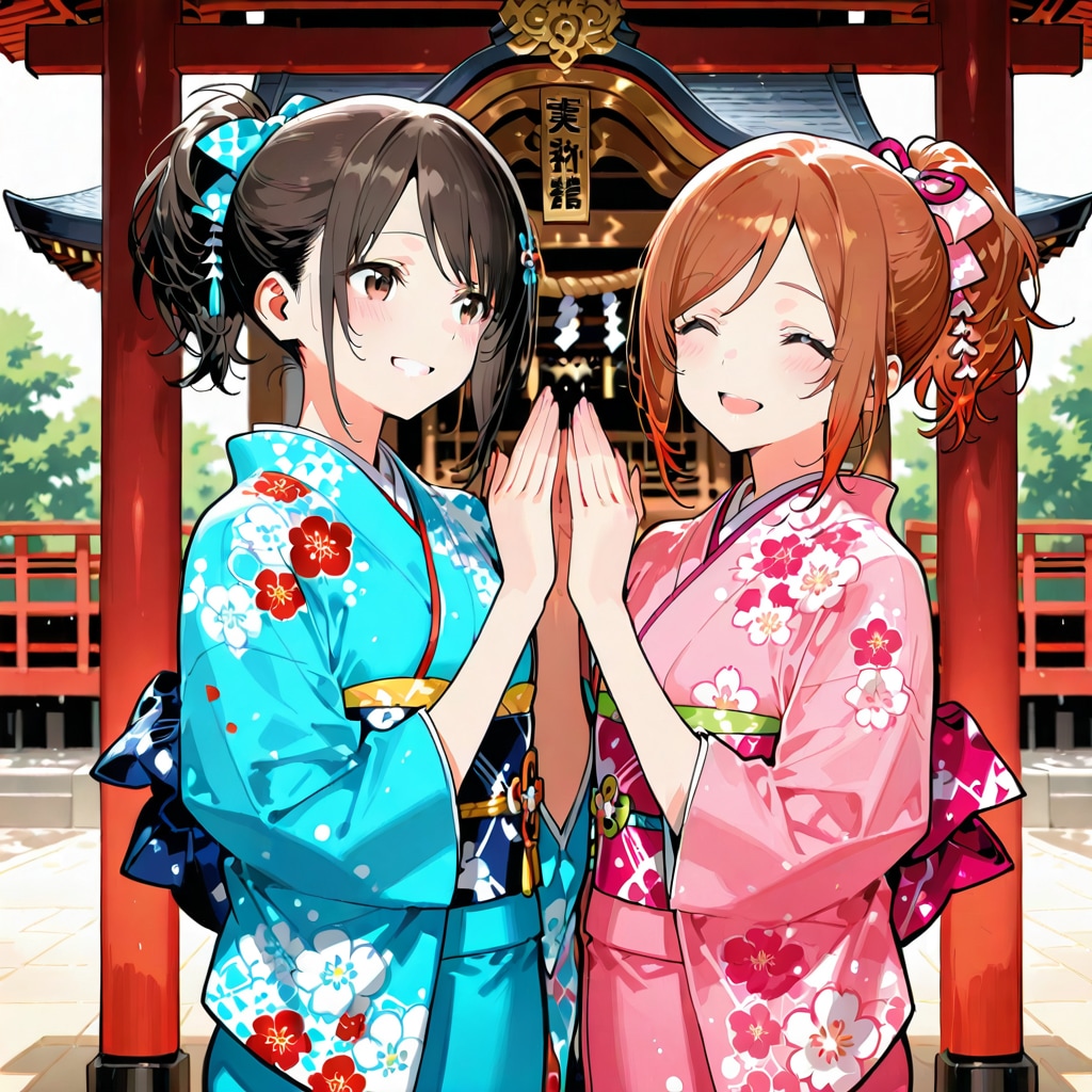 去年の「お正月の晴れ着どうかな？」をPHOENIXで生成してみた