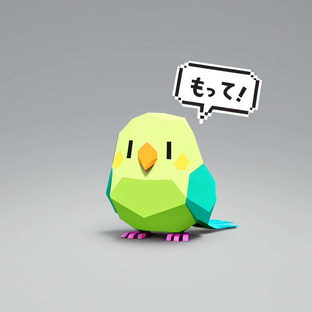 ローポリ喋るインコ