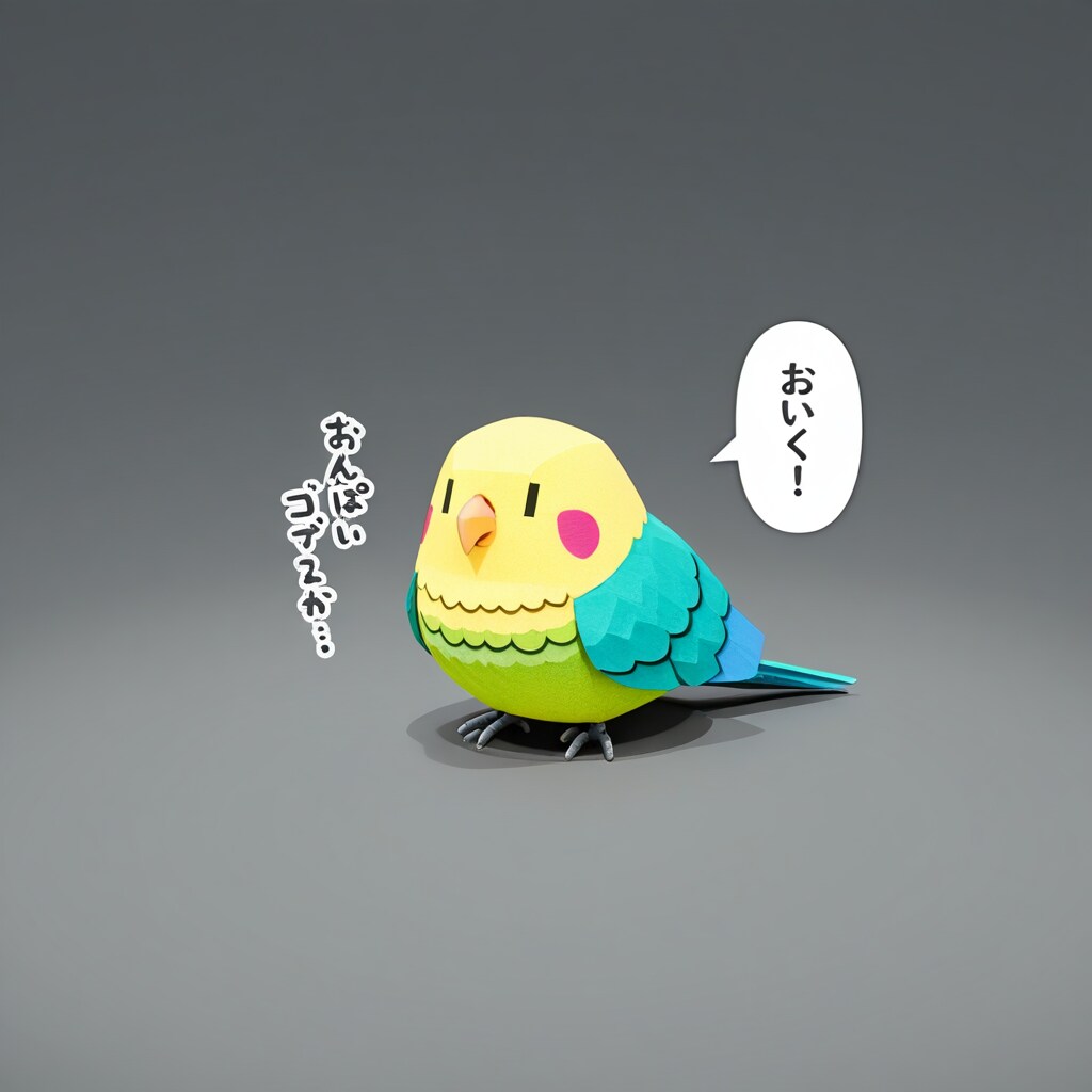 ローポリ喋るインコ