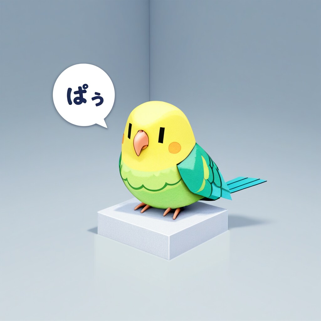 ローポリ喋るインコ