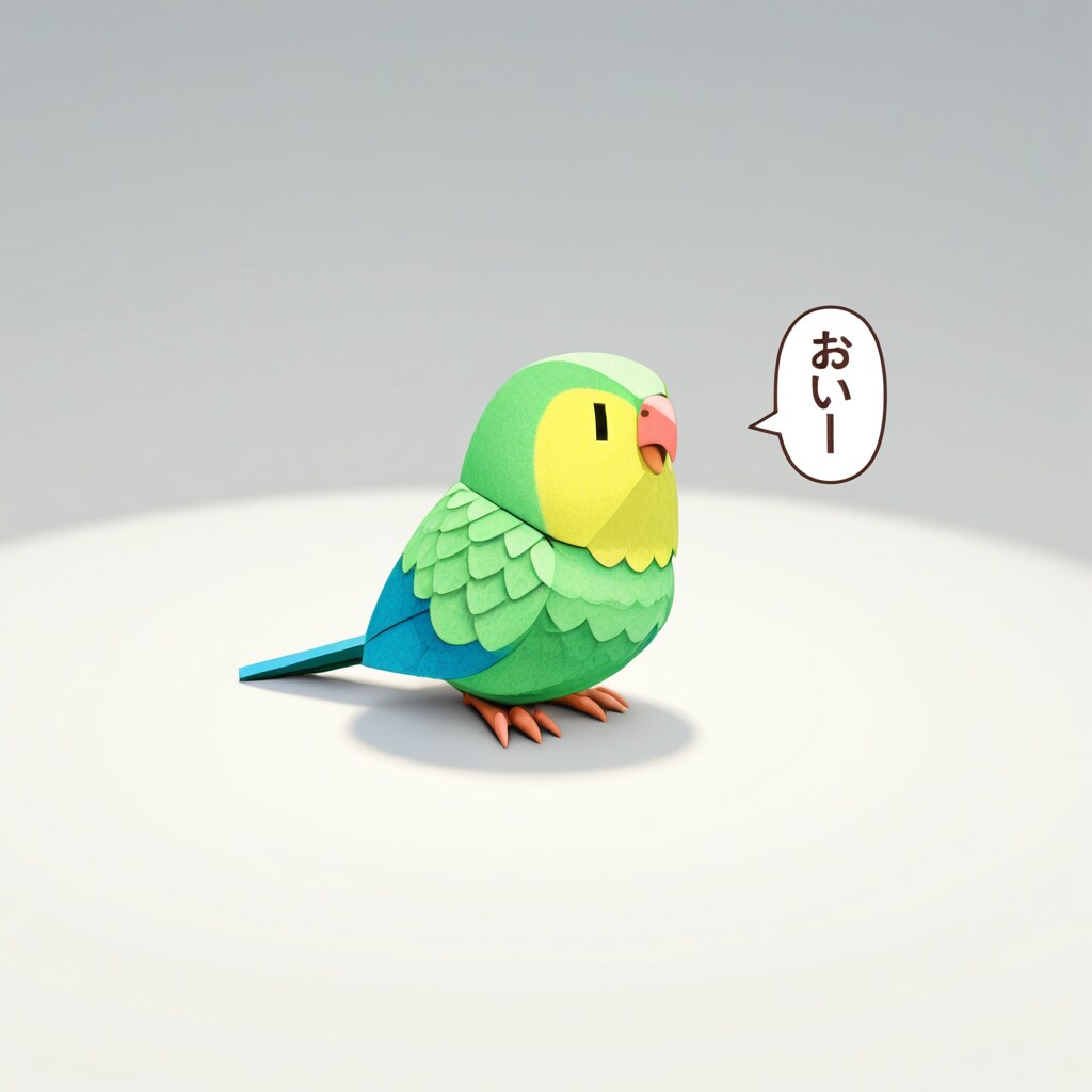 ローポリ喋るインコ