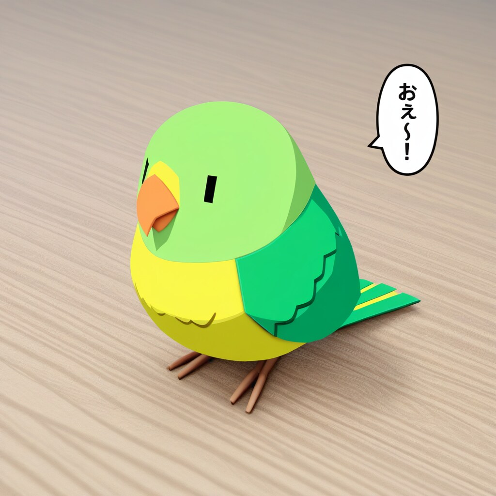 ローポリ喋るインコ