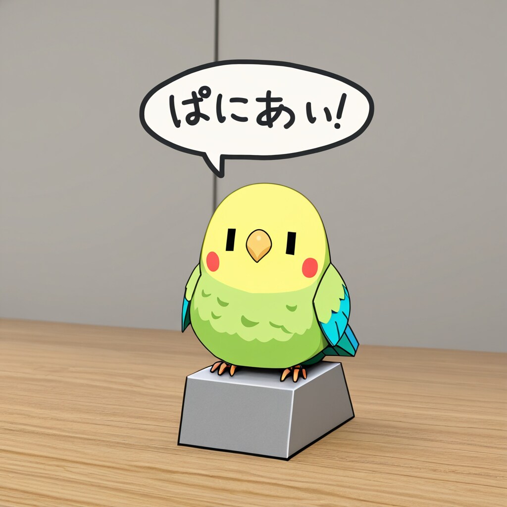 ローポリ喋るインコ