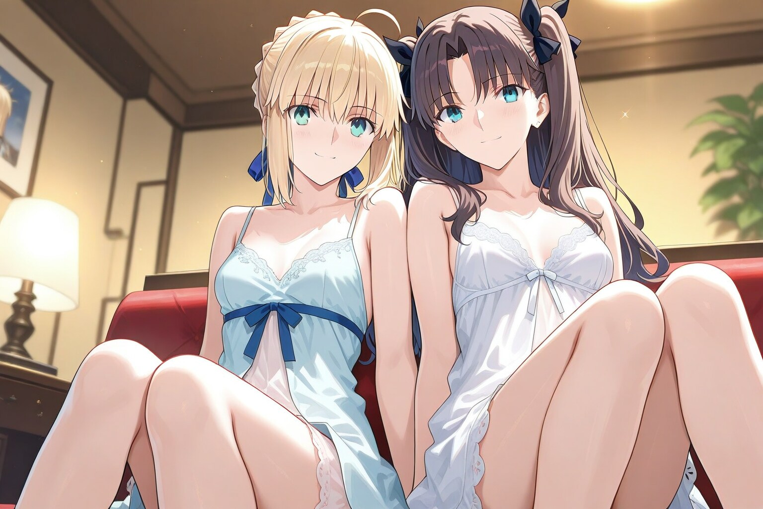 ソファーで寛ぐ、セイバー と 遠坂凛　ー by #UNICORN Ver. ー