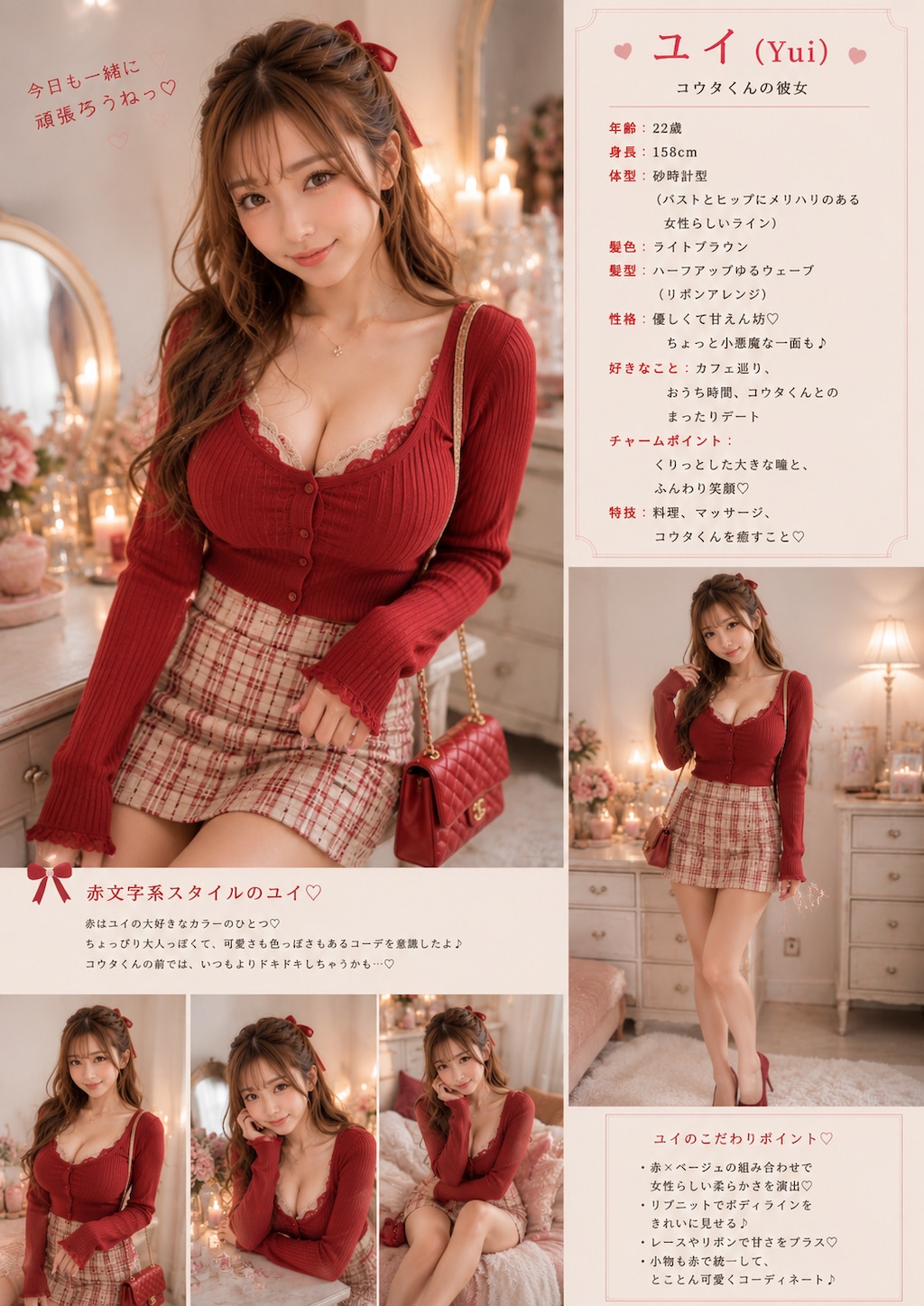 ［スライド］「お待たせ！……ふふ、どう？今日の服、似合ってる？」
