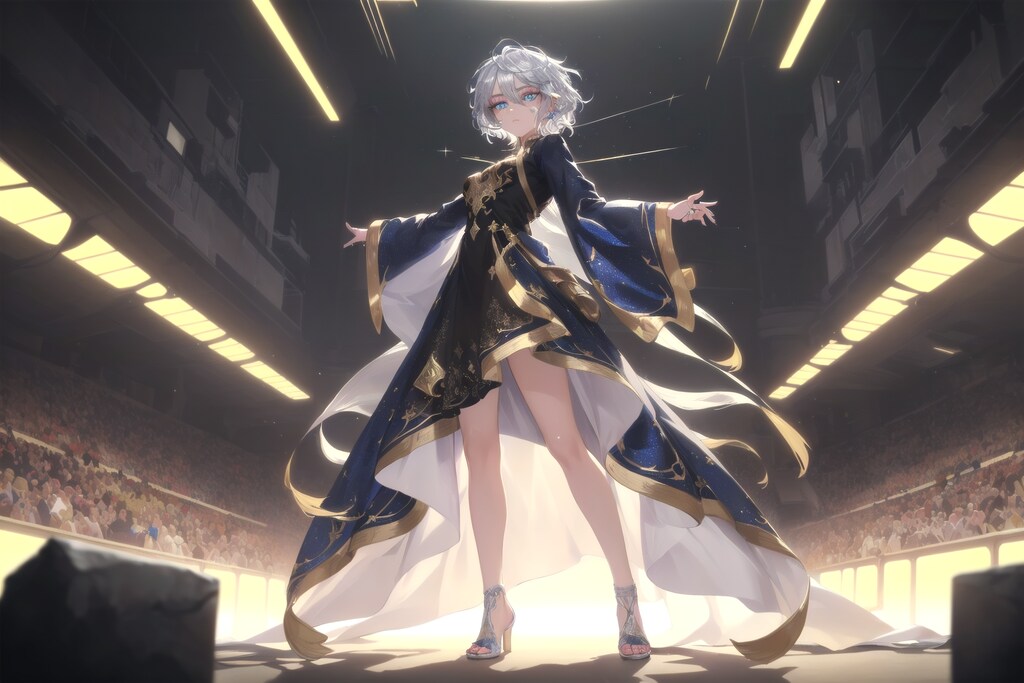 銀髪少女のライブ曲間