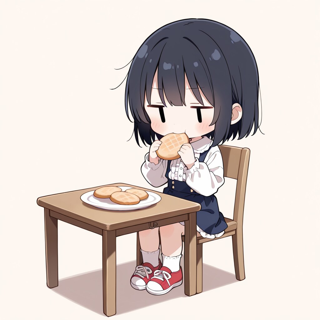 ビスケットを食べる