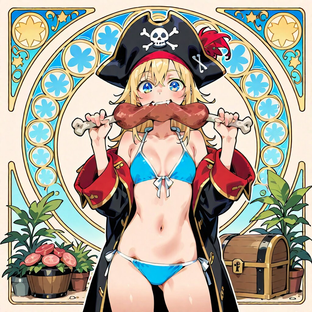 海賊ちゃん(ミュシャ風)260325