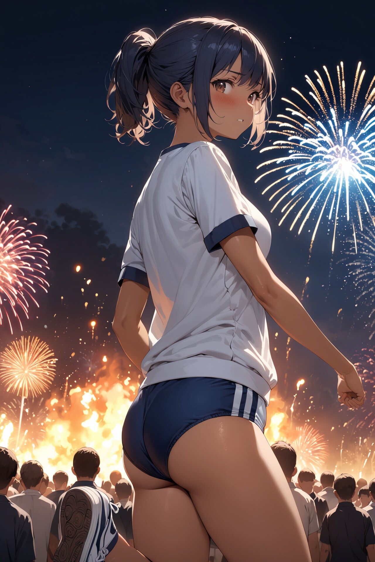 花火大会とブルマ