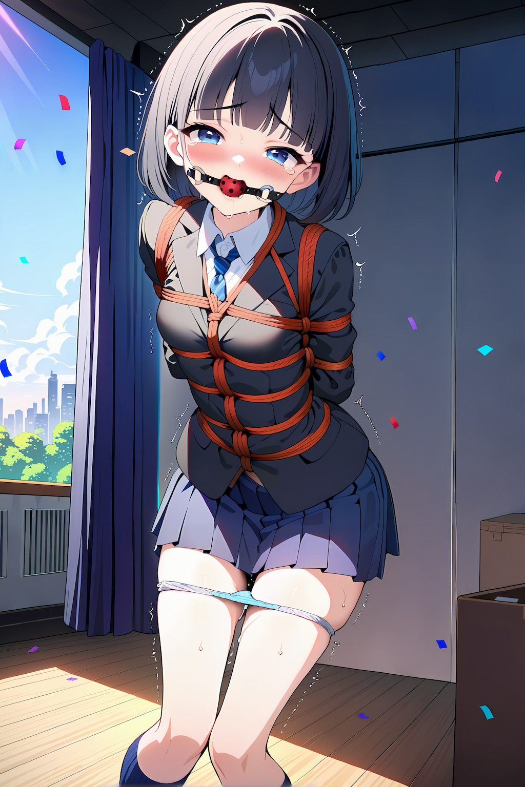 拘束、パンツ下ろし
