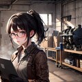 現場で働く女の子（３枚） 3枚目