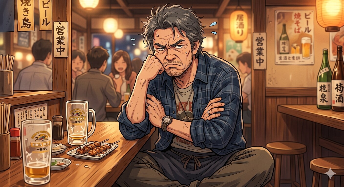 何となく拗ねているおっさん