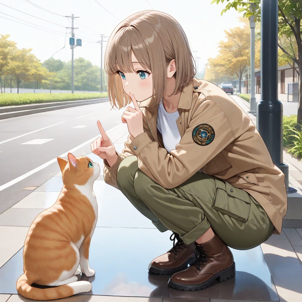 猫と女の子