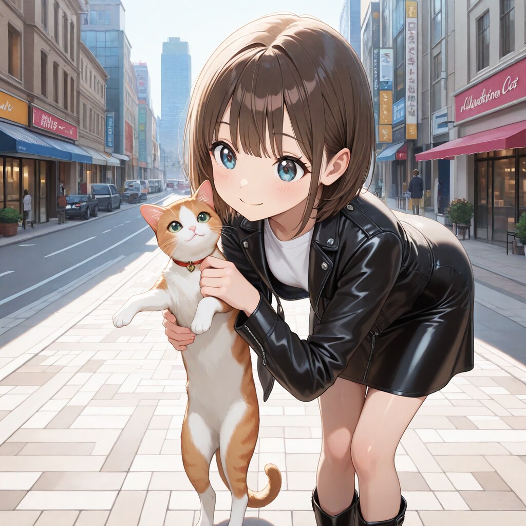 猫と女の子