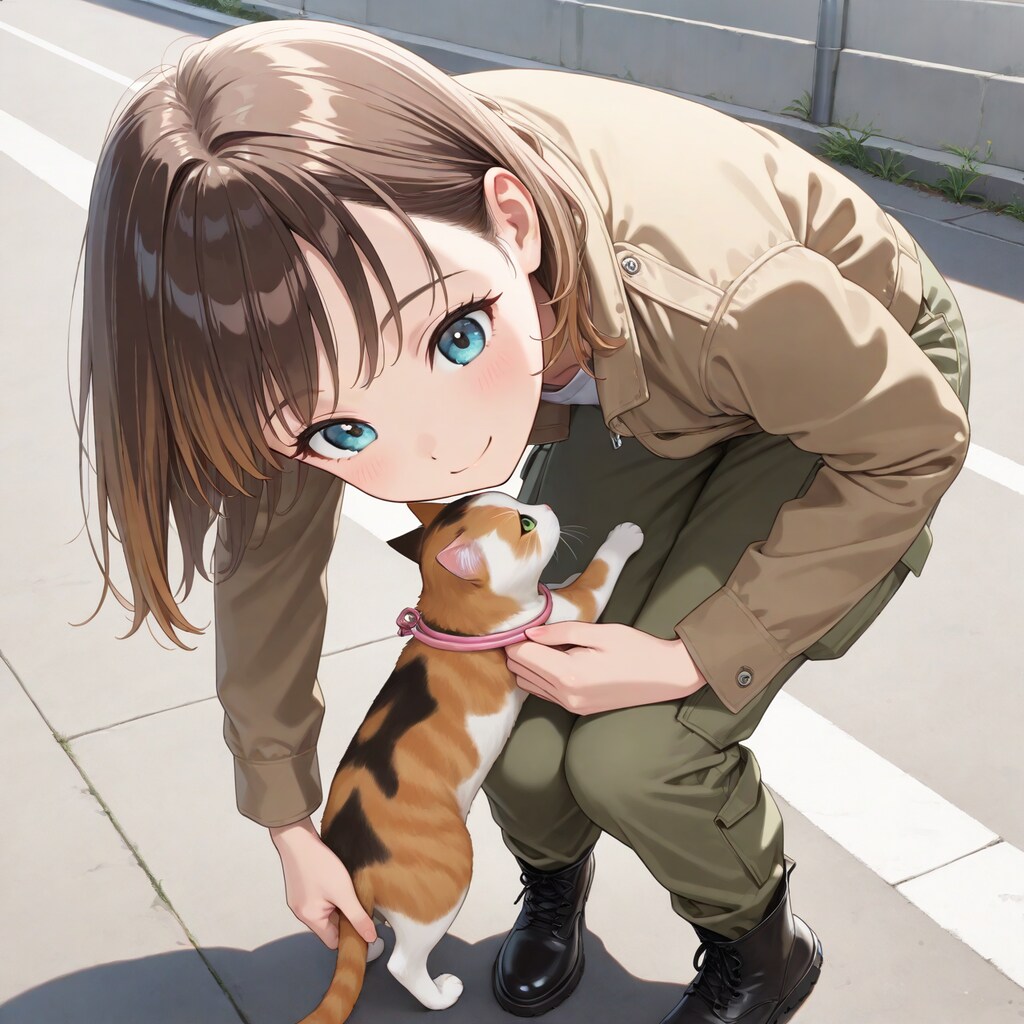 猫と女の子