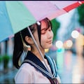 雨の中の下校② 3枚目