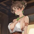 卑弥呼のコスプレをする日焼け彼女 8枚目