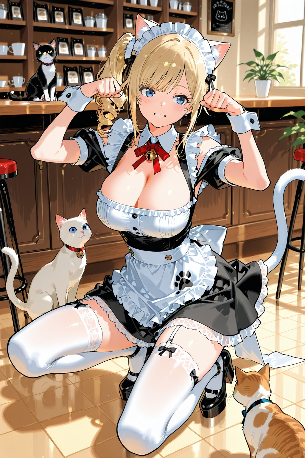 猫耳メイドと猫.2