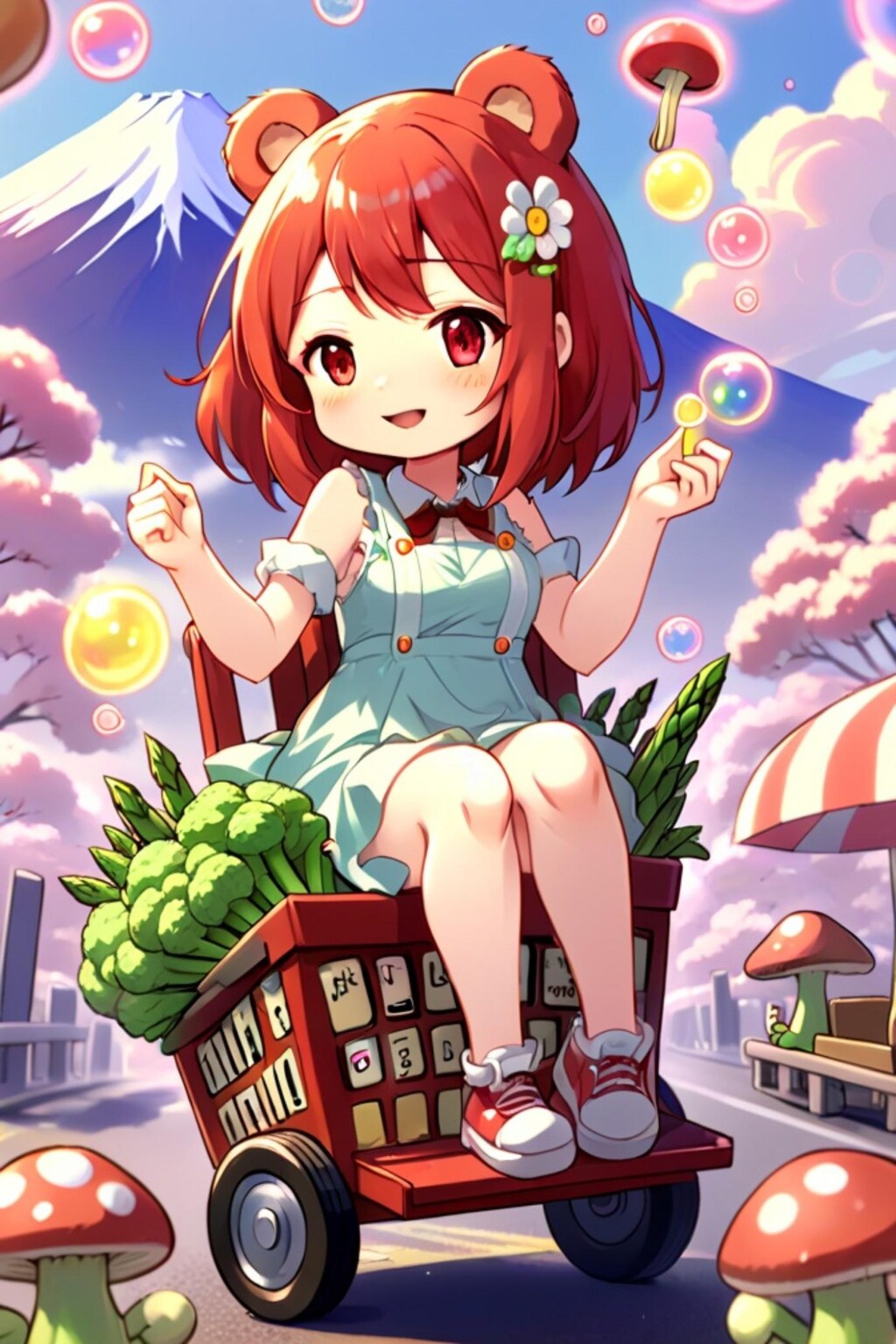 熊耳の赤髪ちゃん