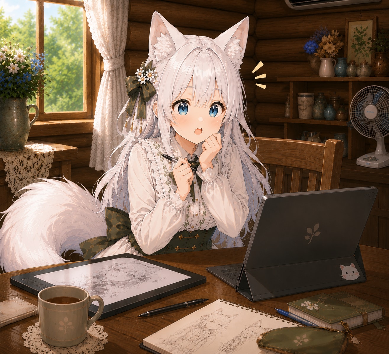 お絵描きしてるココロちゃん！ | の人気AIイラスト・グラビア