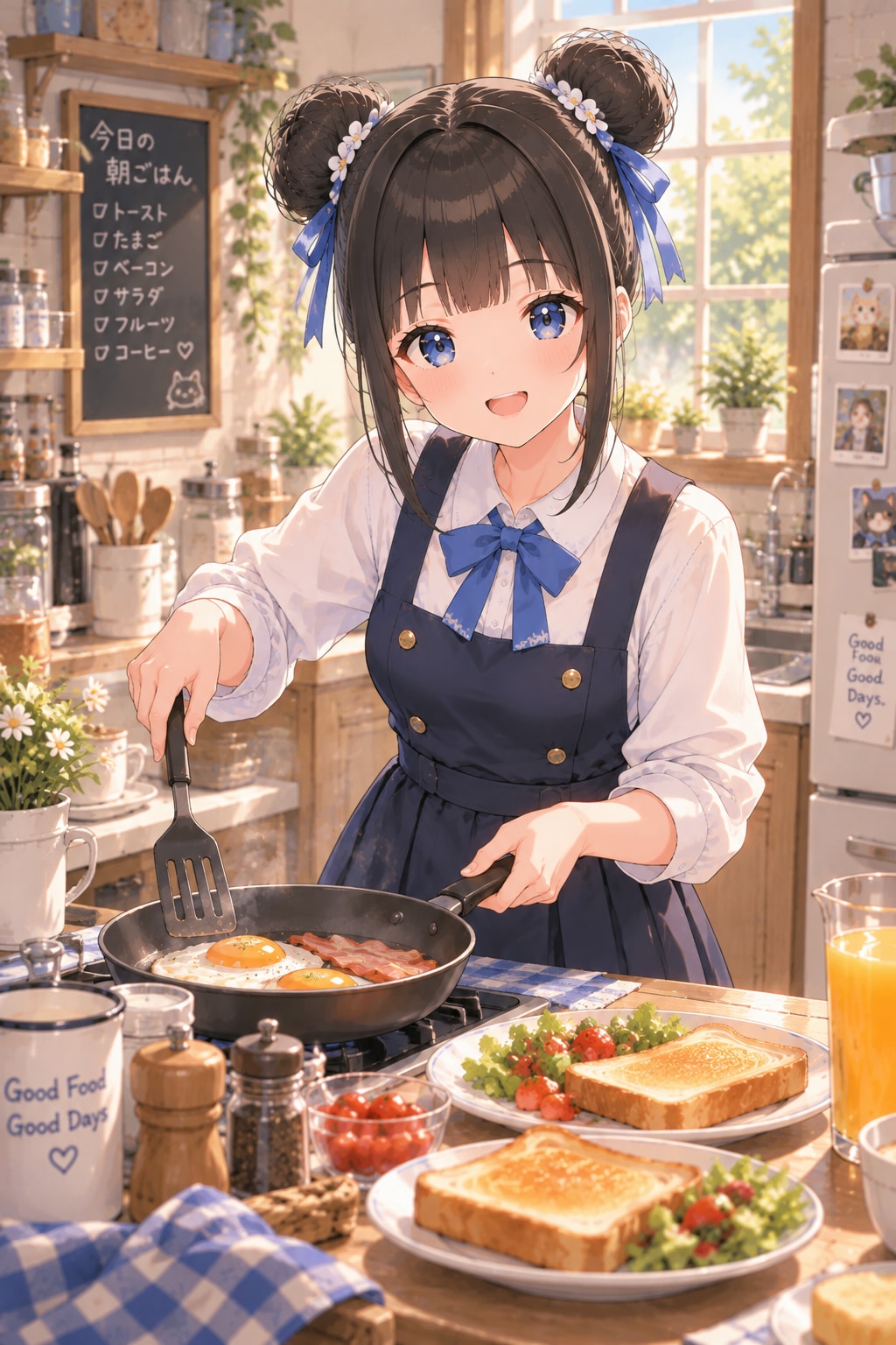 おだんごちゃん🍡✨と朝ごはん🍚✨　10/6 | の人気AIイラスト・グラビア