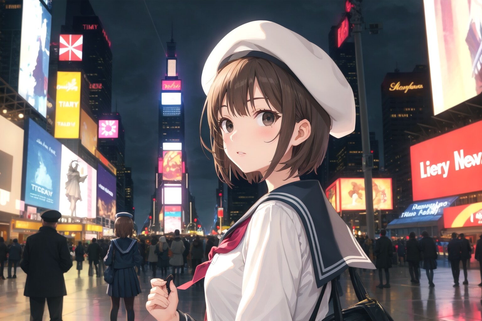 夜のタイムズスクエア