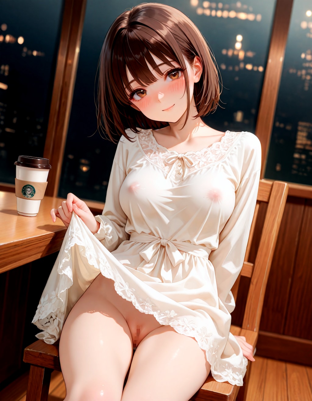 喫茶店でこっそり