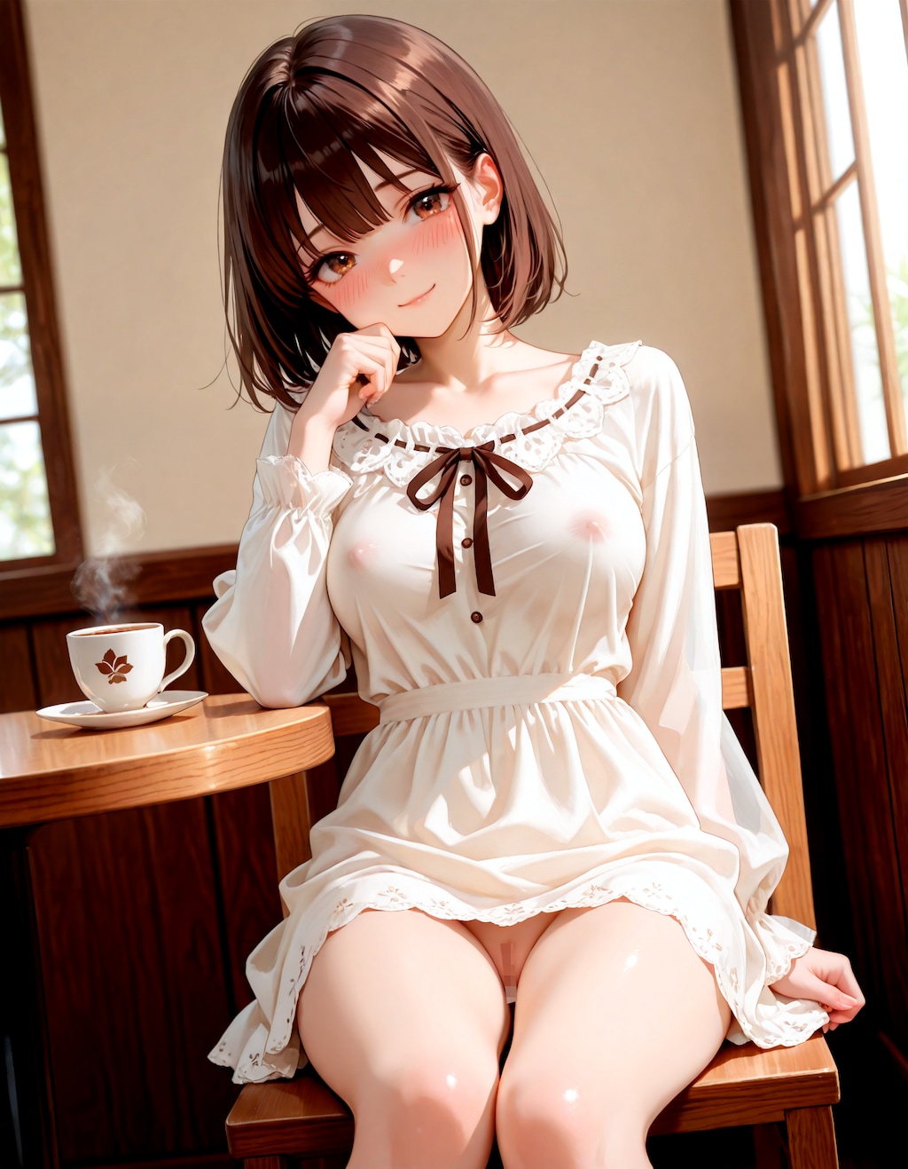 喫茶店でこっそり