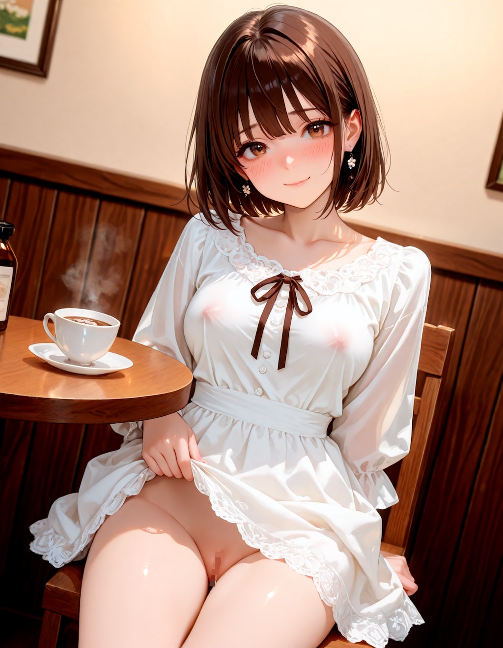 喫茶店でこっそり