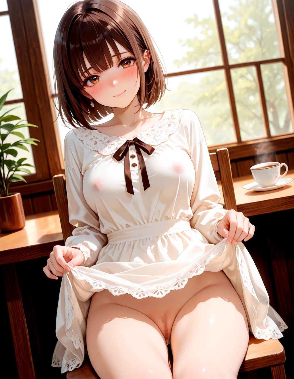 喫茶店でこっそり