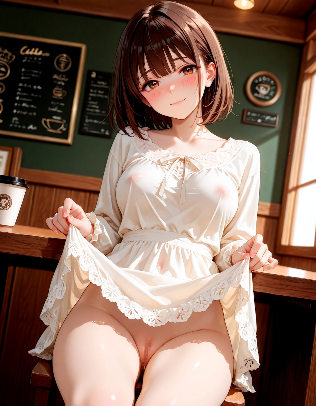 喫茶店でこっそり