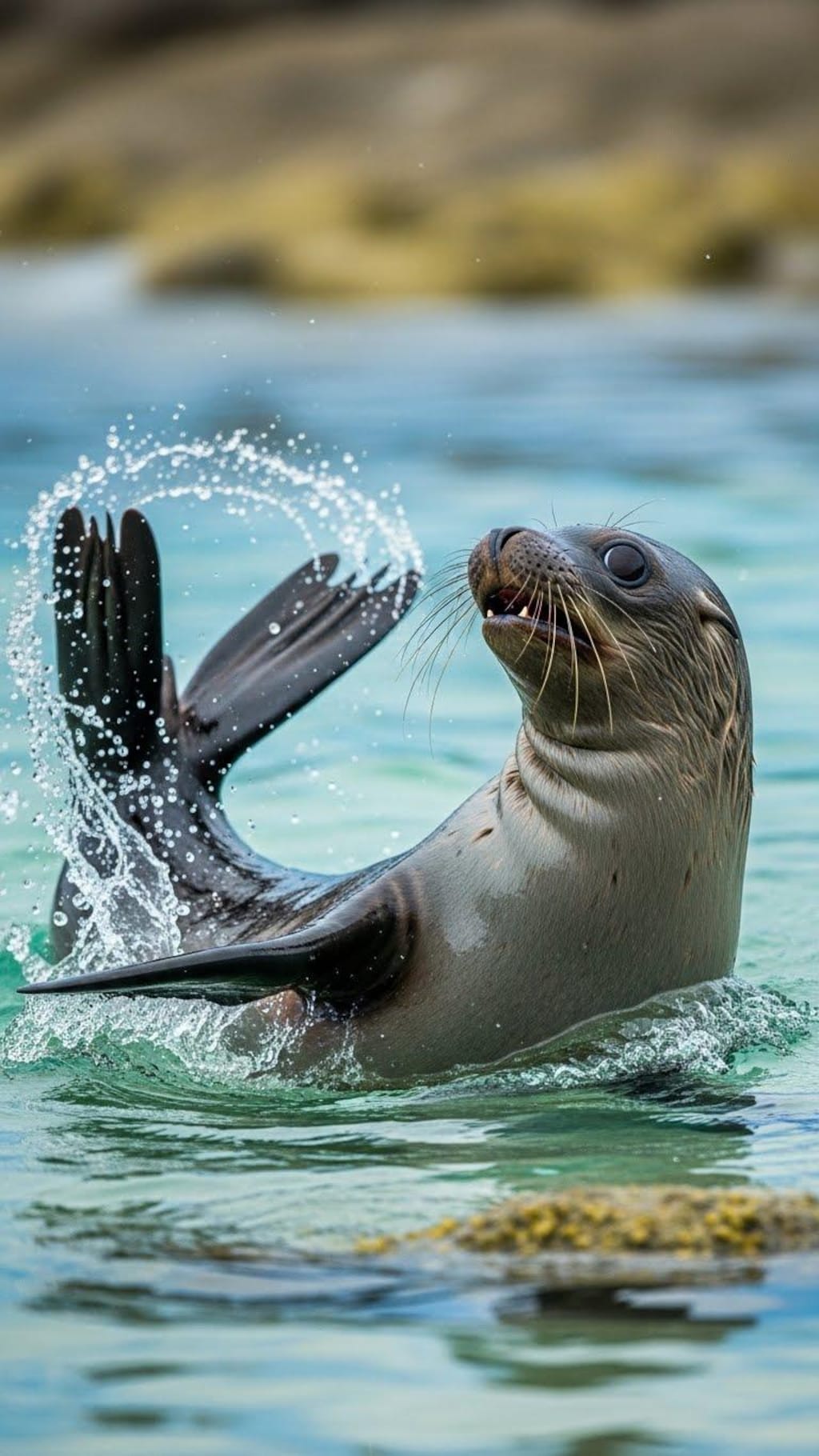 アザラシがハイテンションで可愛らしくじたばたしている