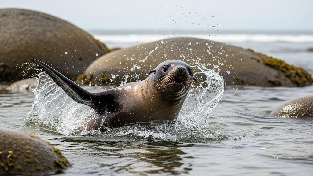 アザラシがハイテンションで可愛らしくじたばたしている