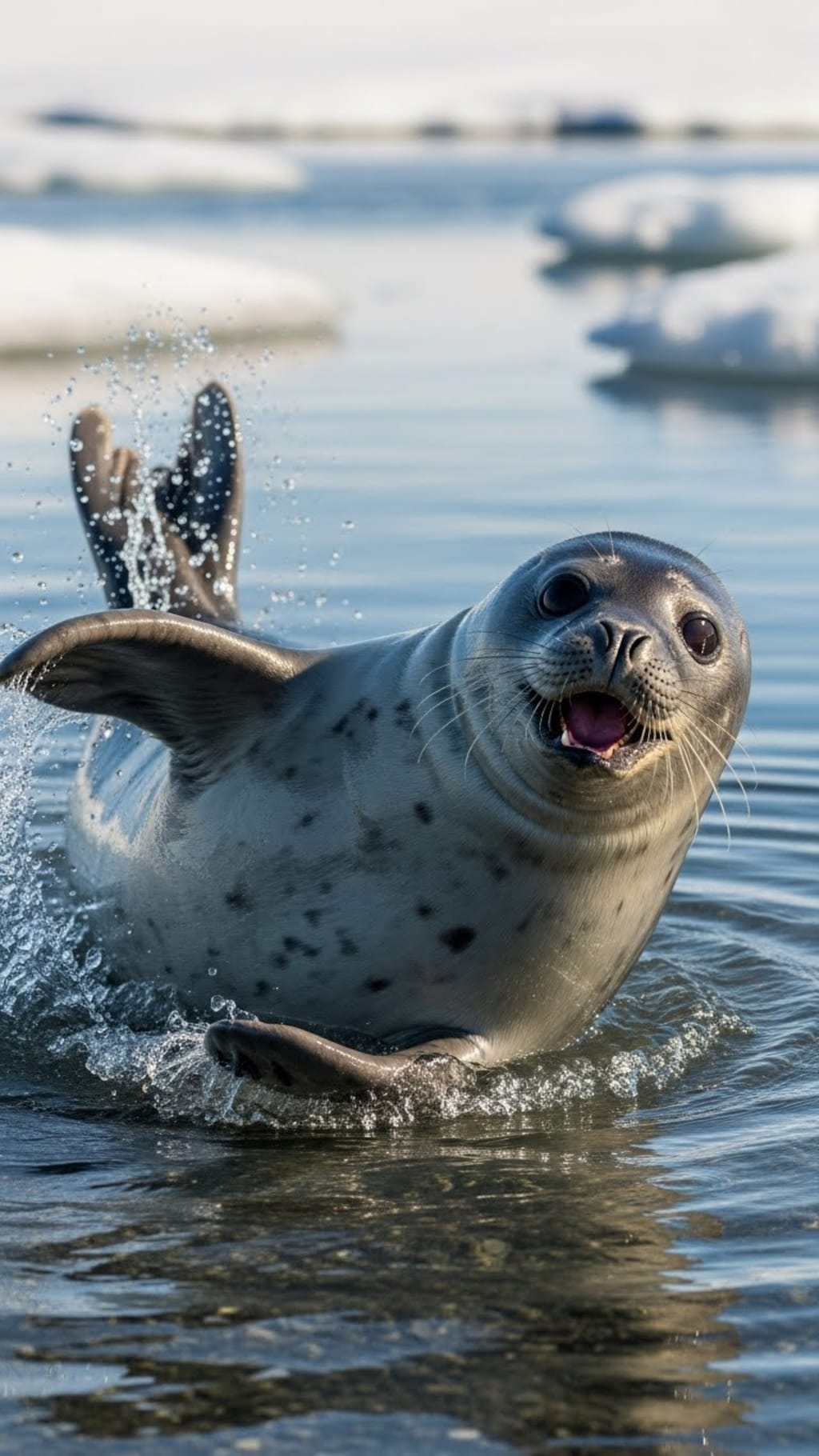 アザラシがハイテンションで可愛らしくじたばたしている