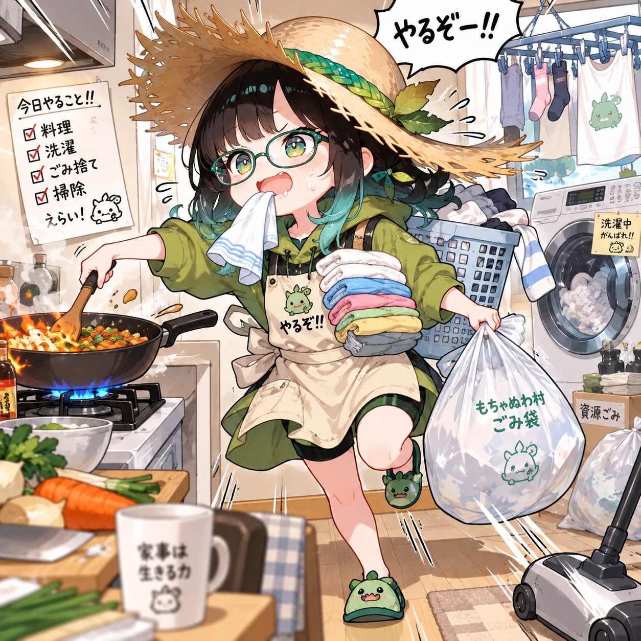 家事マシマシ | の人気AIイラスト・グラビア