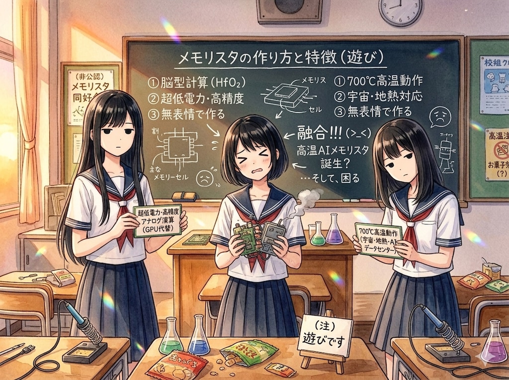 JKによる次世代メモリスタ開発日誌