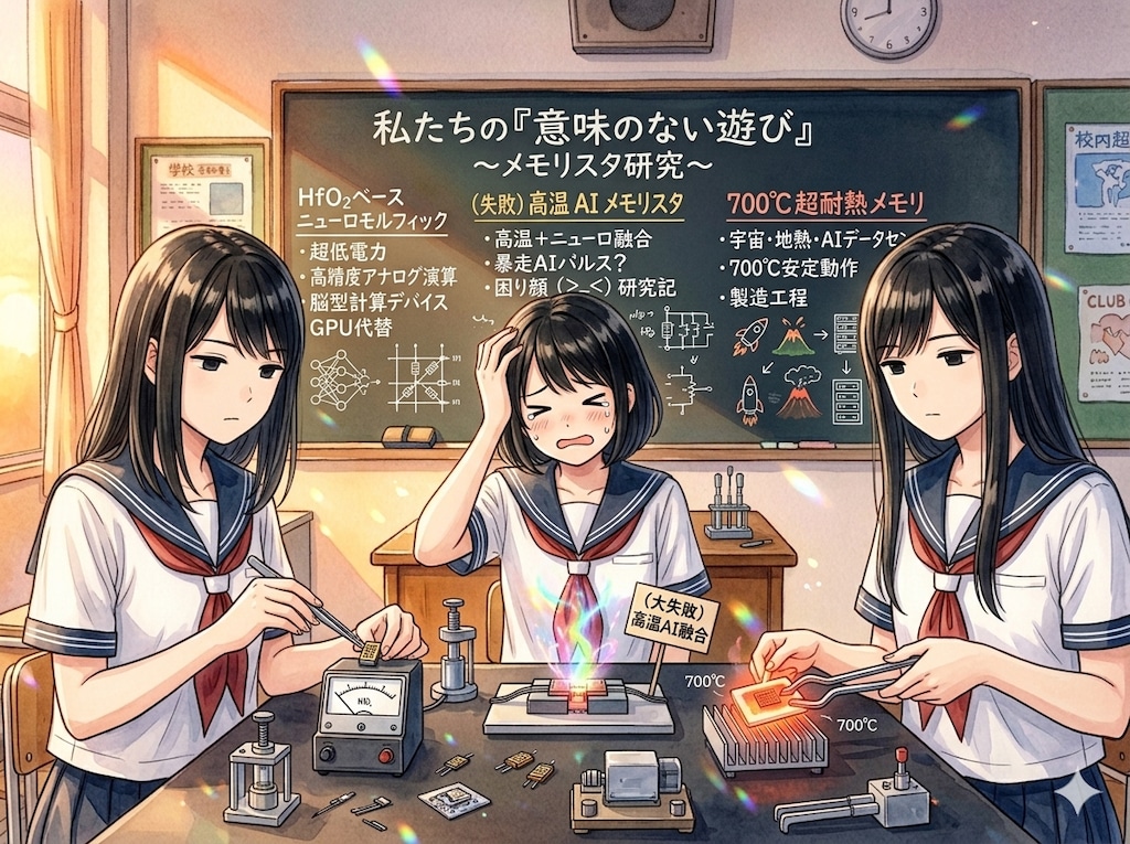 JKによる次世代メモリスタ開発日誌
