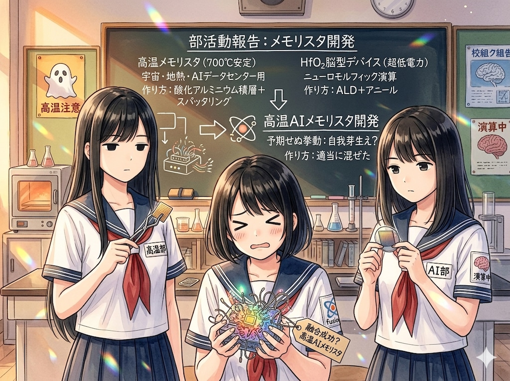 JKによる次世代メモリスタ開発日誌