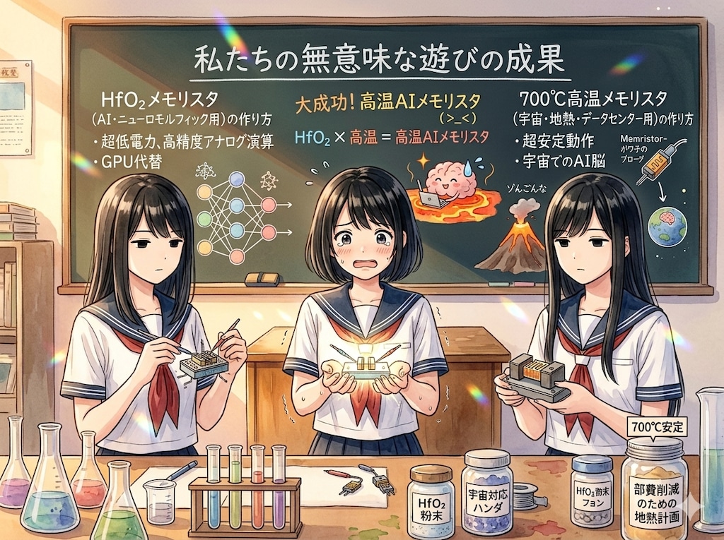 JKによる次世代メモリスタ開発日誌